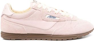 Autry Light Pink Suede Sneakers