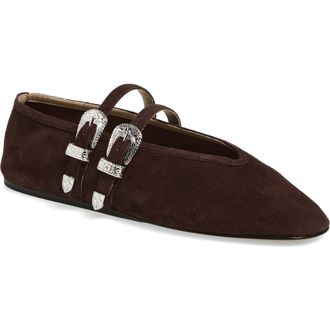 Le Monde Beryl Claudia Mary Jane Flat in Chocolate at Nordstrom, Size 10.5Us