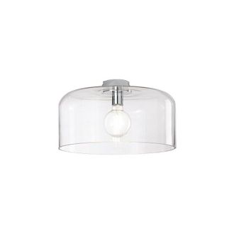 Luce-Ambiente-Design Luce Ambiente E Design - Plafoniera gibus in vetro trasparente 40 cm