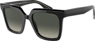 Giorgio Armani Zwart/Grijs Getinte Zonnebril AR 8156 - Dames - Zonnebrillen - Zwart - 52 MM - Accessoires