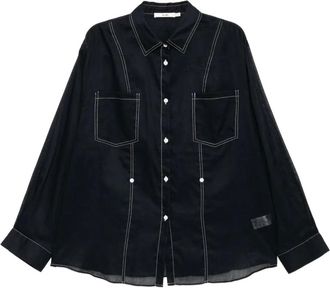 B+ab Camicia con bottoni - Blu