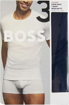 HUGO BOSS Mens Hugo Boss 3pack Embroidered Logo T Shirt Blk Grey Navy - White - Size: 44/Regular