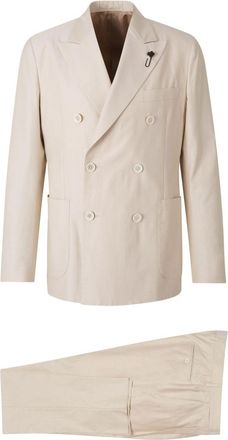 Lardini Pak met dubbele rij knopen - Beige