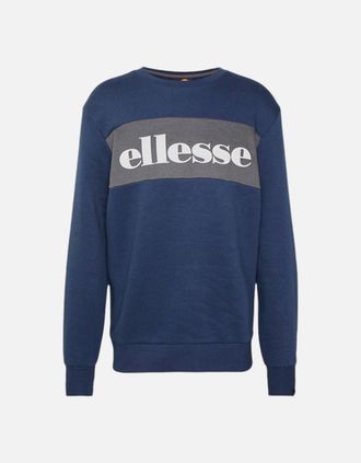 Ellesse Mens ELLESSE Mens Sweatshirts Crew Neck Long Sleeve Heavy Warm Pullover Winter Jumper - Navy - Size: 44