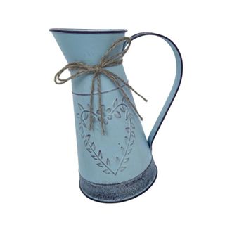 OEM Jarrones R&uacute;sticos Grandes De Estilo Granja Para Flores, Jarras De Leche - Azul