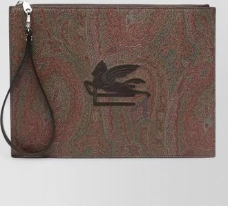 Etro leather clutch bag