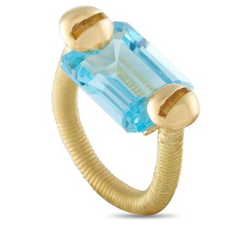 Luxury Bazaar 18K Yellow Gold Topaz Ring MF05-082526