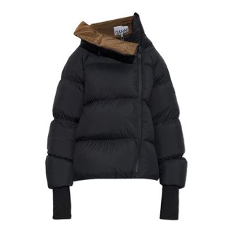 Ganni Chaqueta de plum&oacute;n con motivo animal - Jackets - Mujer - Negro - M