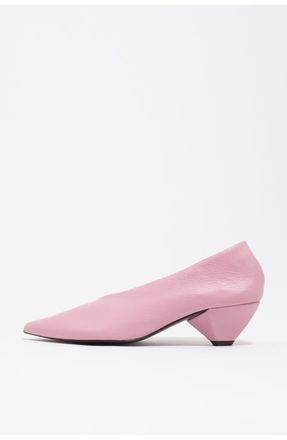 Bimba & Lola Leather Mid-Heel Shoe. in Light Pink at Nordstrom, Size 39