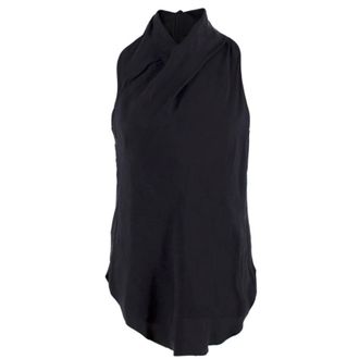 Carven Haut Twill High-neck Sleeveless Top Size S
