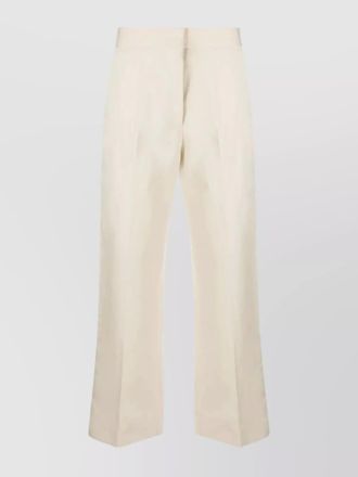 Msgm pleated trousers with back pocket and belt loops
