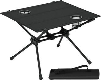Woltu Woltu Mesa Plegable Con Estructura De Aluminio Ideal Para Camping 63x56x43 Cm Negro