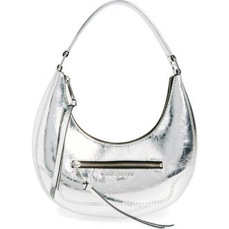 Marc Jacobs Small Crinkle Cruiser Shoulder Bag in Silver at Nordstrom Rack