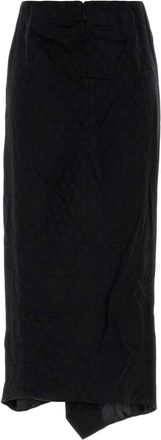 Isabel Marant Womens Breen Skirt Black Silk Elastane