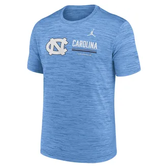 Nike Jordan Mens North Carolina Sideline Velocity Jordan Brand Dri-FIT College T-Shirt in Blue | 0JER4EYNCN-PCW
