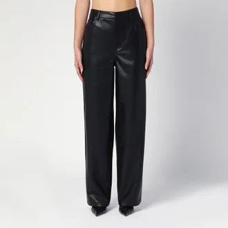 Rotate Black faux leather trousers