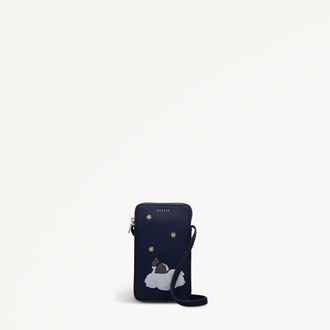 Radley London Dark Blue Medium Phone Cross Body Bag Its Written In The Snowflakes AW25 Radley London