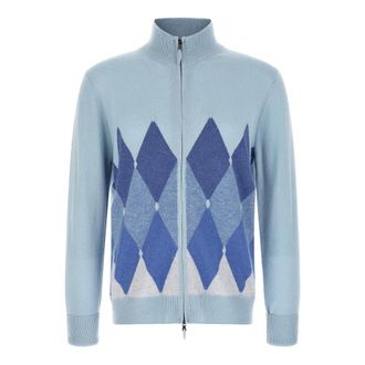 Ballantyne Zip-up Diamond Vest - Heren - Vesten - Blauw - 4XL - Truien & Vesten