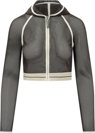 Palm Angels Black Perforated Hood Top