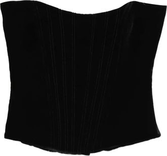 Raquel Diniz Fluwelen korset - Zwart