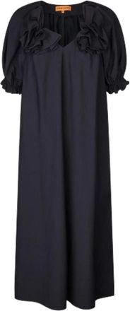Stine Goya Jurk met pofmouwen - Dames - Casual kleedjes - Blauw - S - Kleedjes