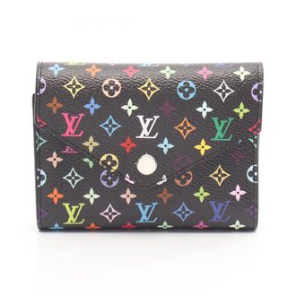 Louis Vuitton Black Multi-Color Coated Canvas Pvc Monogram Multicolore Wallet (Tri-Fold) (Pre-Owned)