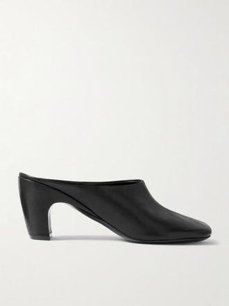 Dries Van Noten Mule In Pelle - Nero