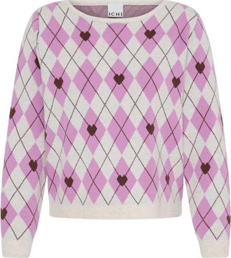 Ichi Ichi - Ihbrielle LS9 - Dames - Truien - Veelkleurig - Maat: XS Poliester