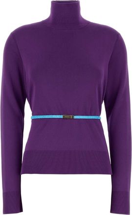 Gucci Purple Crepe Sweater