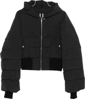 Rick Owens Hooded Quilt Jacket - Dames - Winterjassen - Zwart - L - Jassen