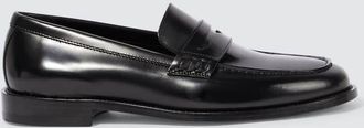 Manolo Blahnik Perry leather penny loafers