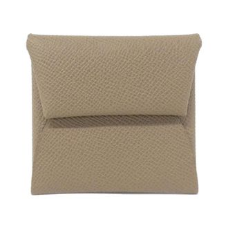 Herm&egrave;s Etoupe Gray Epsom Leather Coin Purse/Coin Case (Pre-Owned)