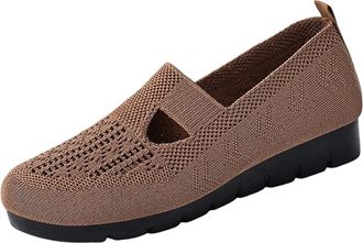 Generic Ladies Slip On Shoes Breathable Mesh Walking Shoe Solid Color Breathable Lightweight Comfortable Classic Casual Shoes Running Gym Coffee