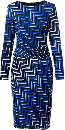 Mart Visser Eloise Print Jurk Kobalt / Zwart