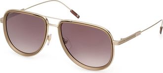 Ermenegildo Zegna EZ0218 32F Mens Sunglasses Gold Size 57