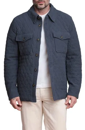 Bagatelle Quilted Shirt Jacket in Steel Blue at Nordstrom, Size X-Large