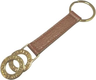 Bulgari Pre-owned Lederen Sleutelhanger - Dames - Vintage Accessoires - Bruin - ONE Size - Leer - Vintage