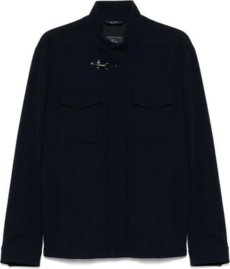 Fay Giacca con lavorazione a nido dape - Blu