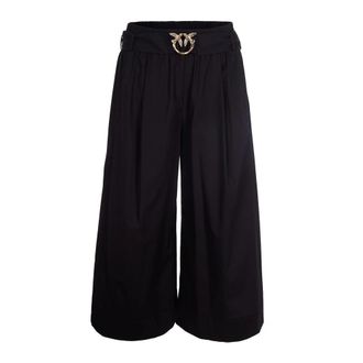 Pinko Bermuda Love Birds - Dames - Wijde Broeken - Zwart - L - Broeken
