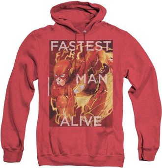 Gildan Justice League of America Fastest Man Alive Adult Heather Hoodie / Hooded Sweatshirt