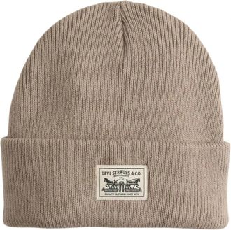 Levi's Backpatch Beanie - Heren - Hoeden - Beige - ONE Size - Accessoires