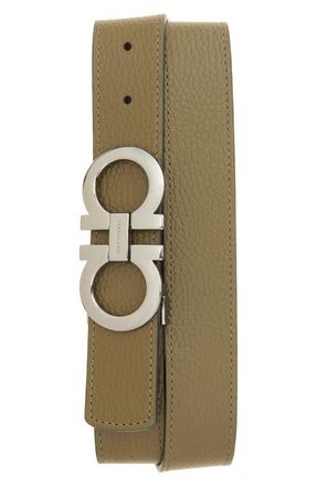 Ferragamo Double Gancio Belt in New Olive Nero at Nordstrom, Size 105