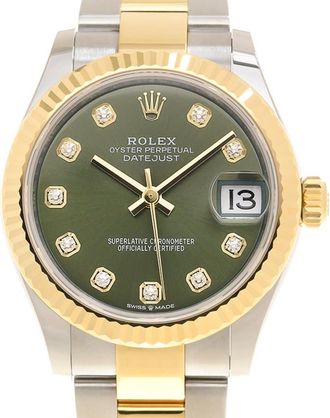Rolex Datejust 31 Automatic Diamond Green Dial Ladies Watch 278273GNDO