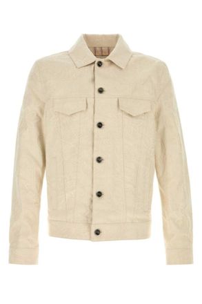 Etro Beige Shirt Collar Jacket