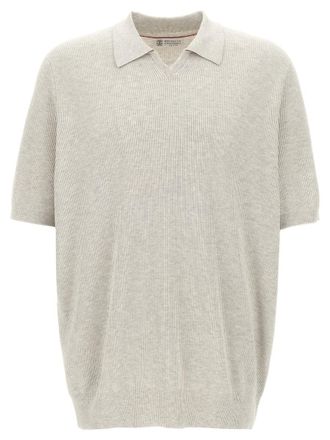 Brunello Cucinelli Ribbed Polo Shirt