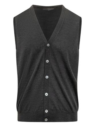 FILIPPO DE LAURENTIIS Gilet in lana con bottoni - Grigio