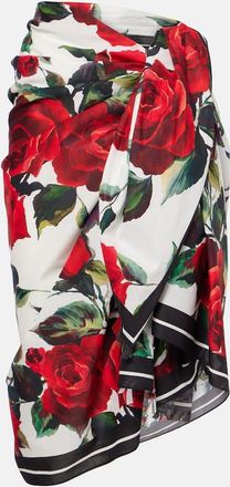Dolce & Gabbana Floral cotton beach cover-up