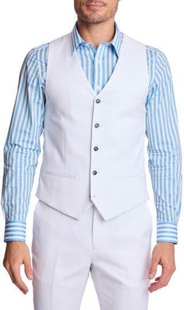Paisley & Gray Easton Slim Fit Vest in White Sharkskin at Nordstrom Rack, Size Xxx-Large