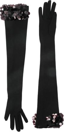 DAVID KOMA Payette Sequin-embellished Long Gloves