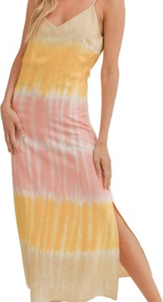 Sadie & Sage Free Spirit Tie Dye Maxi Dress In Pink Multi
